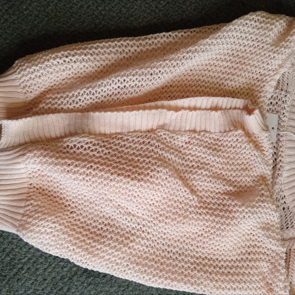 Jollycode Women's Lace Crochet Sweater Short Sleeve Size MEDIUM - Picture 4 of 5